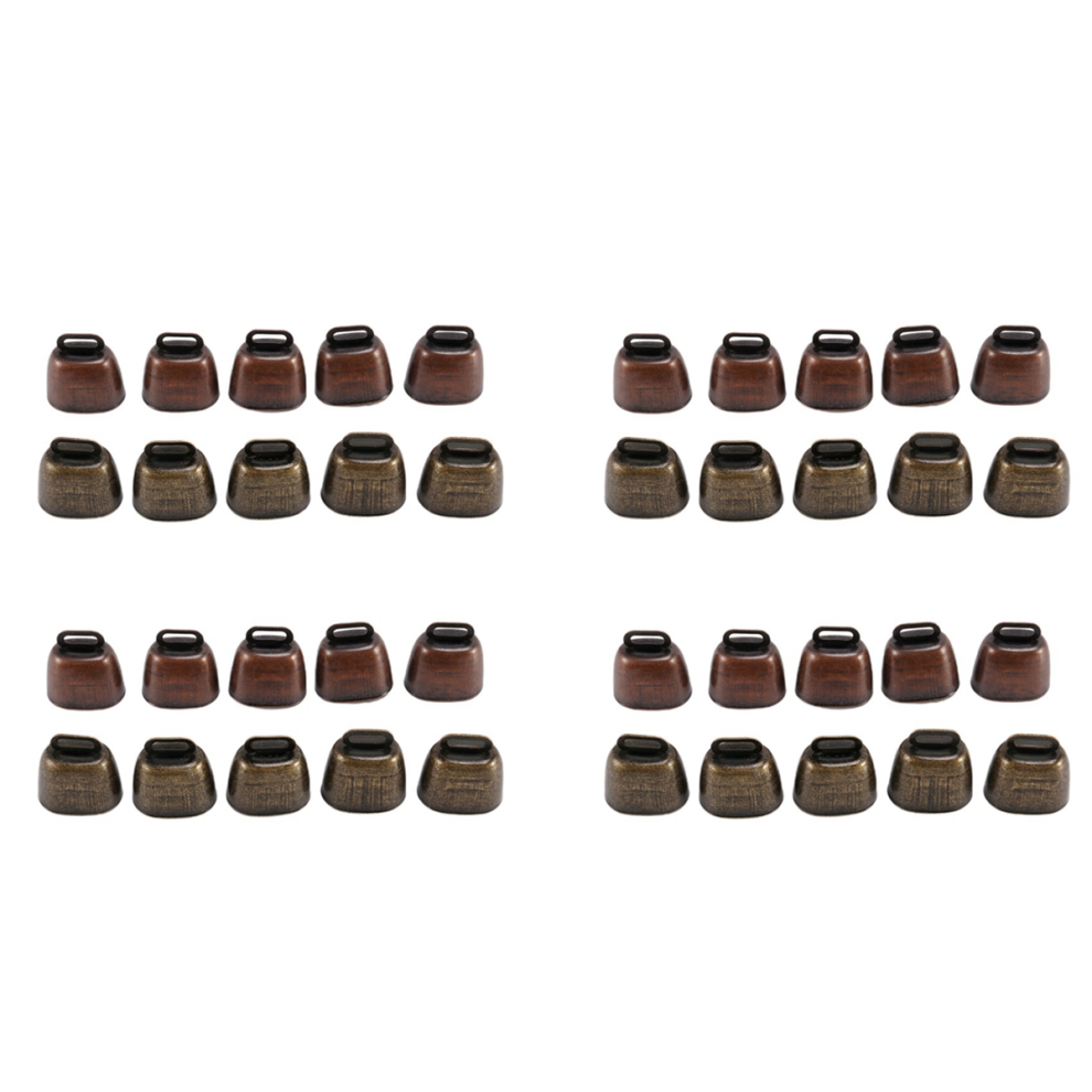 40PCS Cow Horse Sheep Grazing Small Brass Bells,Cowbell Retro Bell for Copper,Cow Bells Noise Maker