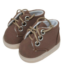 (Marron foncé)Chaussures pour poupées en peluche de 20cm