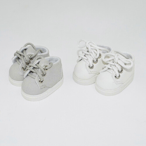 (Blanc)20cm Chaussures de poupée en peluche mignonne 2