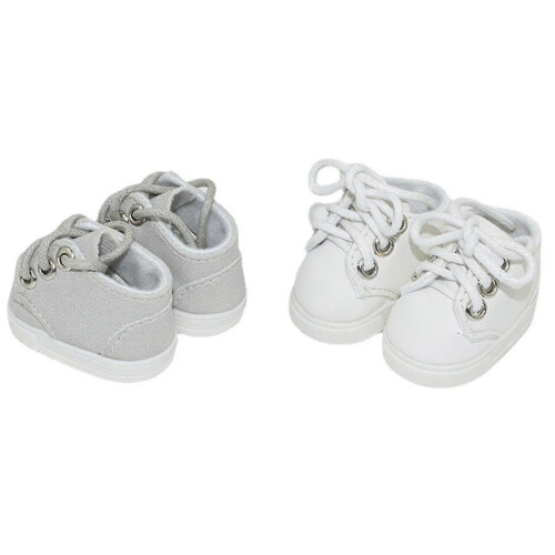 (Blanc)20cm Chaussures de poupée en peluche mignonne 1