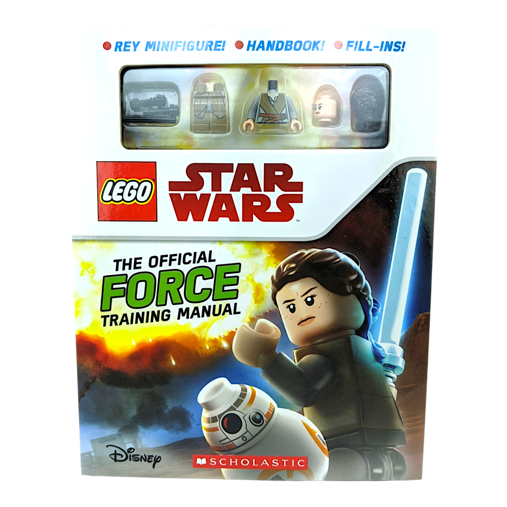 LEGO Star Wars: The Official Force Training Manual book plus Rey minifigure