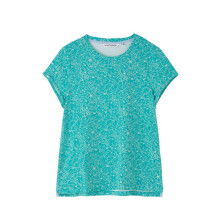 (18, Soft Teal Floral) LightHouse Women's Causeway Short Sleeve Tee - Ladies Cotton Stretch T-Shirt