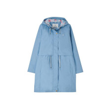(8, Soft Denim) LightHouse Women's Pippa Coat - Ladies 3/4 length Waterproof Spring Summer Outdoor Coat with Hood