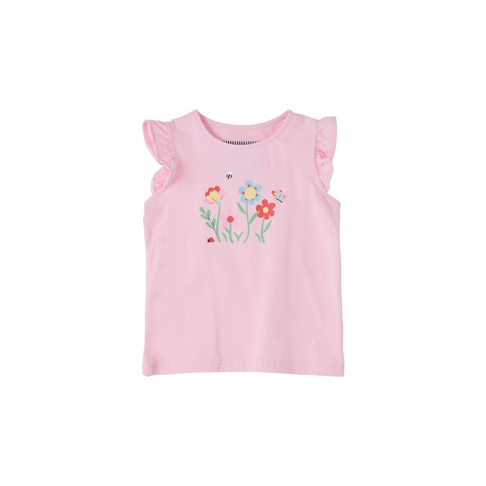 Lighthouse (6-7 Yrs, Flower And Butterfly) Girls Causeway Swing Tee - Kids Crew Neck Cotton T-Shirt Not,Specified