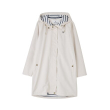 (18, Cream) LightHouse Women's Long Beachcomber Jacket - Ladies 3/4 length Windproof Spring Summer Outdoor Coat with Hood