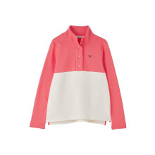 (14, Coconut Deep Coral) LightHouse Women's Heaven Sweatshirt - Ladies Popper Detail Cotton Top