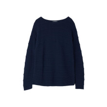 (18, Navy) LightHouse Women's Pearl Crew Neck Jumper - Ladies Warm Round Neck Sweater