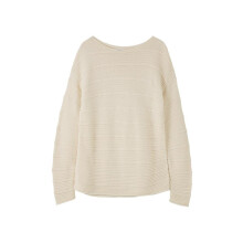 (14, Cream) LightHouse Women's Pearl Crew Neck Jumper - Ladies Warm Round Neck Sweater