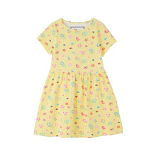 (3-4 Yrs, Spring Garden) LightHouse Girls' Marnie Jersey Dress - Kids' Cotton Stretch Dress