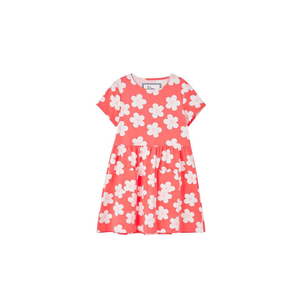 (4-5 Yrs, Floral Print) LightHouse Girls' Marnie Jersey Dress - Kids' Cotton Stretch Dress