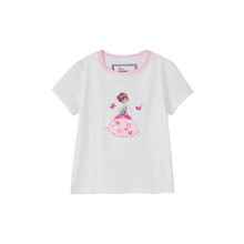 (2-3 Yrs, Princess Print) LightHouse Girls Causeway Tee - Kids Short-Sleeved Cotton Stretch T-Shirt