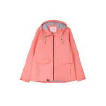 (16, Sugar Coral) LightHouse Women's Lucy Rubberised Showerproof Jacket - Ladies hip length Windproof Spring Summer Outdoor Coat with Hood