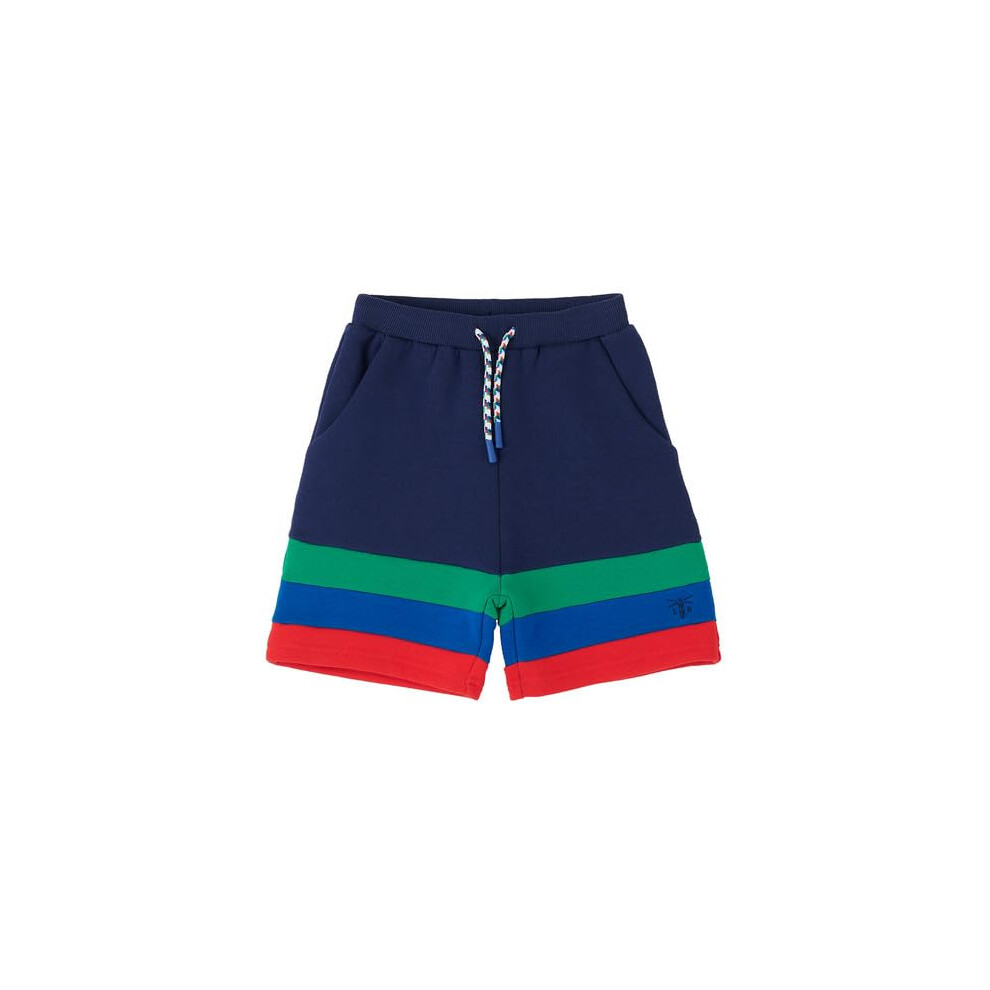 (2-3 Yrs, Navy Green Blue Red) LightHouse Boys Louie Jersey Shorts - Kids Cotton Rich Shorts
