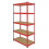 5 Rayonnages Z-Rax Rouges 90cm x 183cm x 45cm 3
