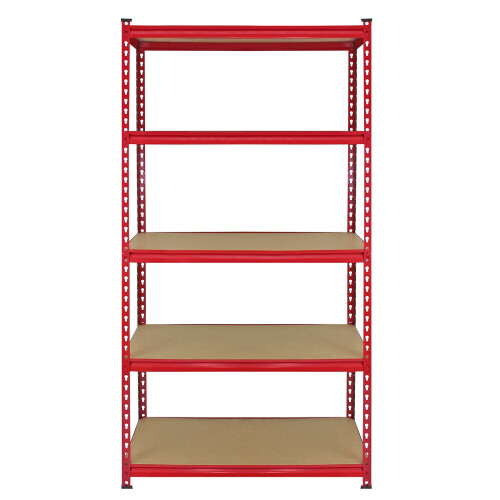 5 Rayonnages Z-Rax Rouges 90cm x 183cm x 45cm 1