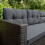 Rattan Corner Set Garden Furniture Black Sofa Stools Table 3