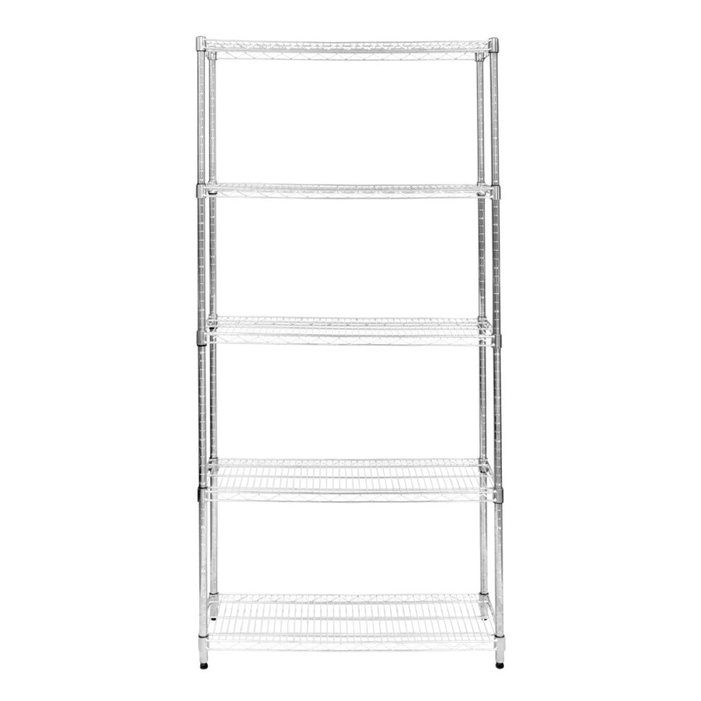 Wire Shelving Rack 5 Tier Metal Storage Shelf Unit Stand Kitchen Office Garage