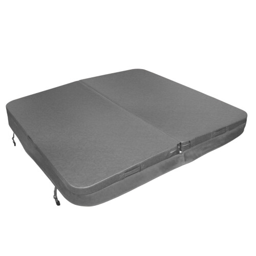 Couverture Bain ? Bulles Gris 200cm PVC & Cuir - Housse B?che Protectrice