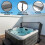 Couverture Bain ? Bulles Gris 200cm PVC & Cuir - Housse B?che Protectrice 2