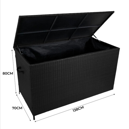 Rattan Kissenbox - Schwarz 2