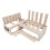 Divano Letto Camper L con Cuscini, 180x120cm, Ripiani e Reti, Design Scorrevole 7