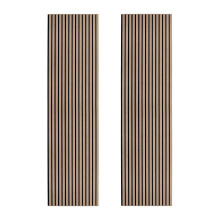 Panouri acustice de perete cu lamele x 2 - Nuc deschis