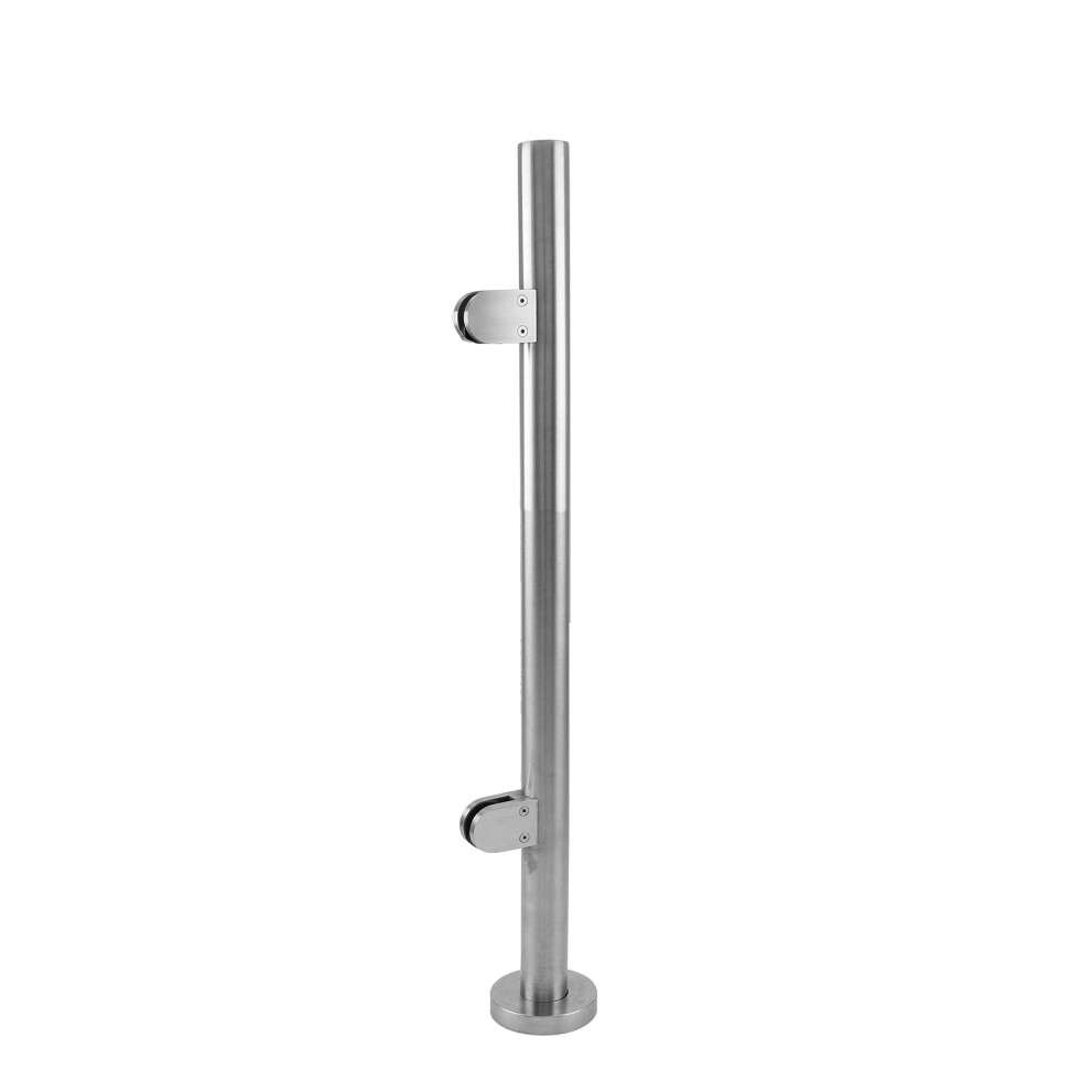 Brushed Metal Balustrade Stainless Steel End Post Decking Staircase Landing 90cm