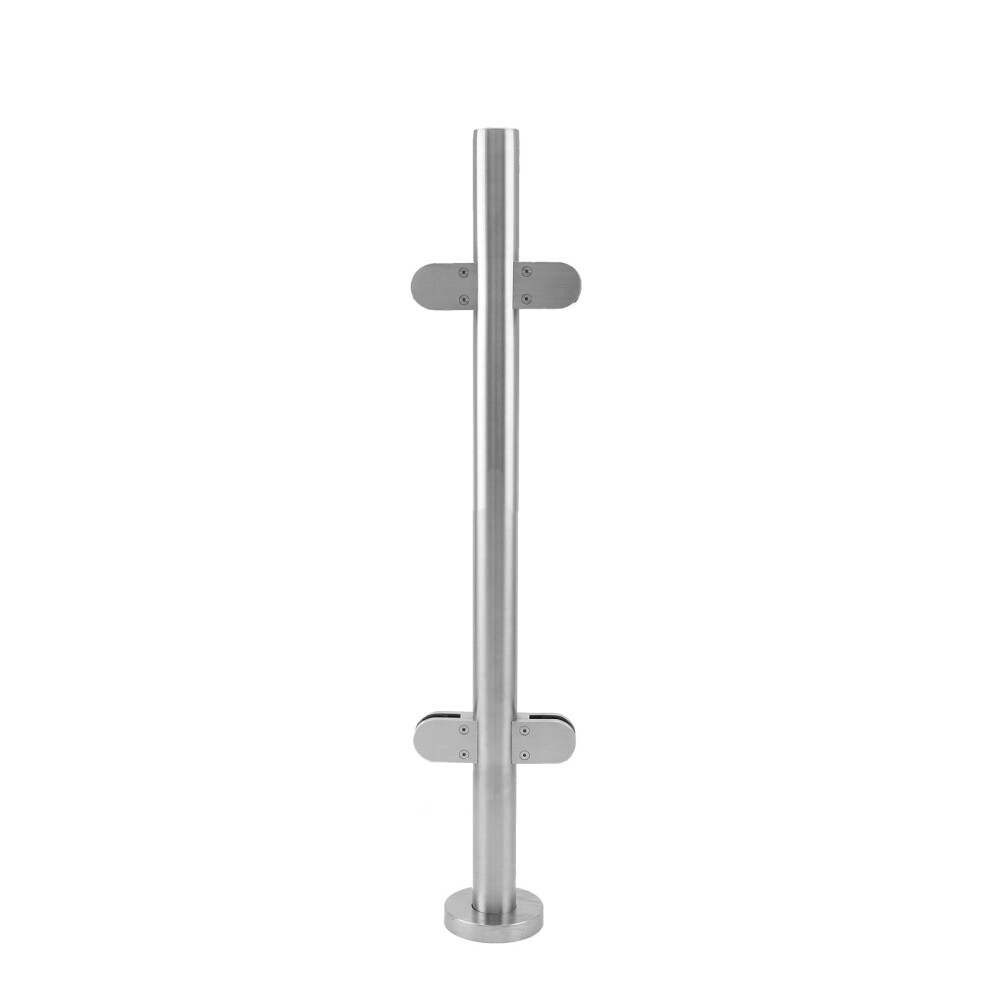 Balustrade Midpost Stainless Steel Staircase Decking Brushed Metal Decking 90cm