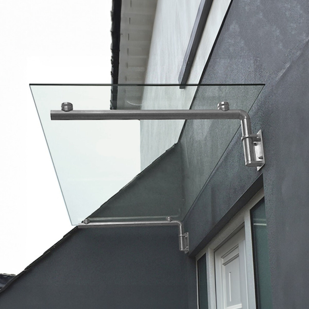 Door Canopy Glass Porch Balcony Shelter Over Door Awning Stainless Steel Shelter