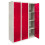 3 x Lockerkast Metaal - Rood - Vierdeurs 1
