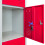 3 x Lockerkast Metaal - Rood - Vierdeurs 9