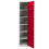 MonsterShop Steel Lockers 6 Doors Lockable Metal Storage Staff Gym Changing Room School Red 6