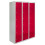 MonsterShop Steel Lockers 6 Doors Lockable Metal Storage Staff Gym Changing Room School Red 2