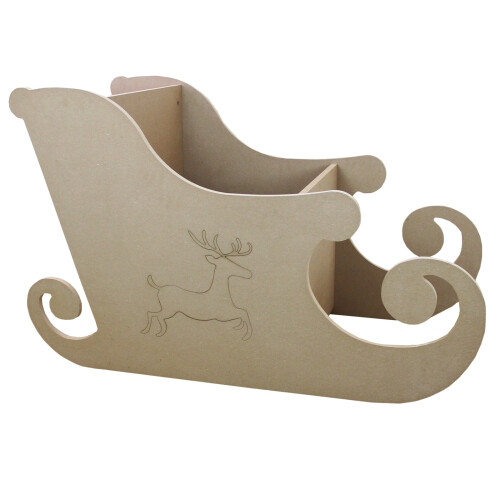 Weihnachtlicher Dekoschlitten MDF 2