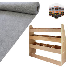 11m² Rookgrijze Bestelwagenbekleding & VW Caddy Rek
