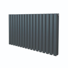 Radiador De Columna Ovalada Horizontal Gris Antracita 60cm x 102cm