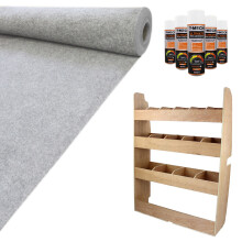 Camper Van Lining Silver 4 Way Stretch &amp; Ford Transit aangepaste bestelwagen rekken opslag