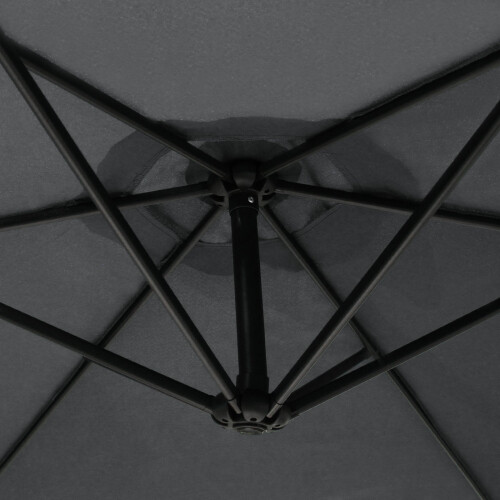 Zweefparasol + Waaiervormige basis - Grijs 1