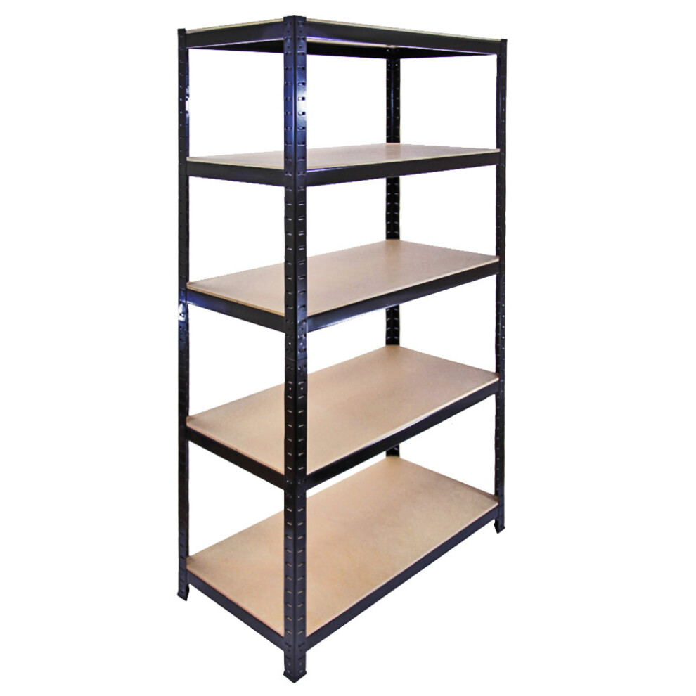 1 x 90cm Black Boltless Warehouse Racking Bay / Garage Shelving Storage Unit