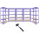 5 Rayonnages T-Rax Bleus 90cm x 45cm x 180cm 1