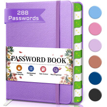 BLESWIN Password Book ? Internet Password Book with Alphabetical Tabs, Portable Password Book for Seniors, Perfect Pocket Size 6.1 * 4.7? Small