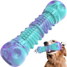 HETOO Dog Toys, Indestructible Tough Dog Chew Toy Durable Puppy Toothbrush Natural Rubber Squeaky Toys for Small Medium Large Breed