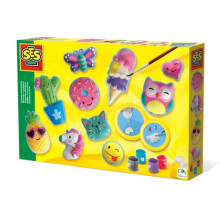 SES Creative 1133 Casting and Painting Happy Figure, Black, 10 Piece Set