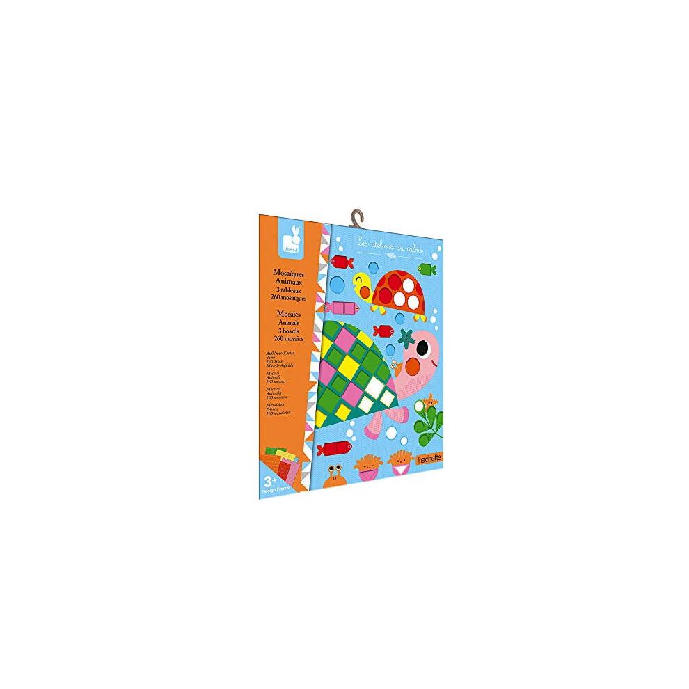 New Janod - From 3 Years Old - Creative Kit - Animal Mosaics - Les Ateliers Du Calme - Creative Leisure - Dexterity And Concentration - J07899