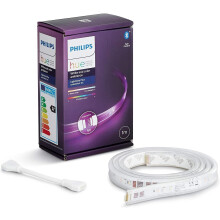 Philips Hue Lightstrip Extension v4 [1 m] White and Colour Ambiance Smart LED Kit with Bluetooth, Compatible with Alexa, Google Assistant and Apple