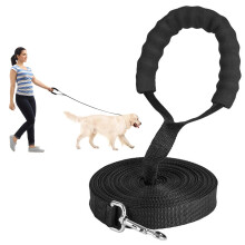 Dog Training Lead Leash, 10m/32ft Long Nylon Training Leads for Large Dogs Recall Obedience Lead Leash with Comfortable Padded Handle for Pet Tracking