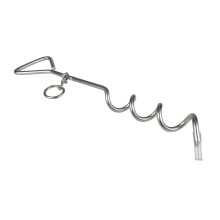 Windhager 07134, Ground Anchor, Peg Lead, Dog Stake, Spiral for Garden, 41 cm x 8 mm, galvanised, 4 x 8,5 x 41 cm