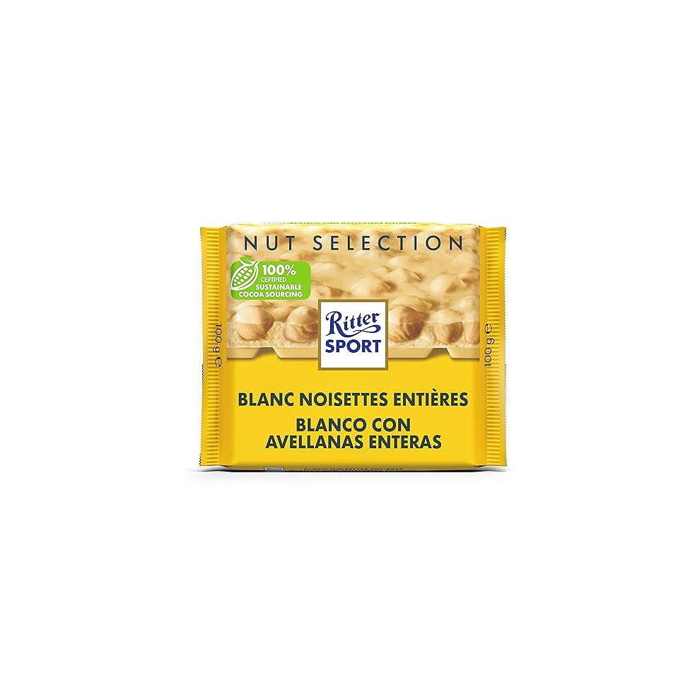 Ritter Sport White Whole Hazelnut (Pack Of 10) 100G