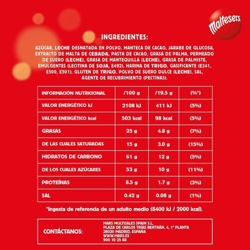 Maltesers Maltesers Teasers Chocolate Bar Bulk Box, 24 x 35g 1