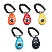 Toozey dog clicker, 5 pieces of clickers with wrist strap, clicker with large button, 5 colours, bonus E-book